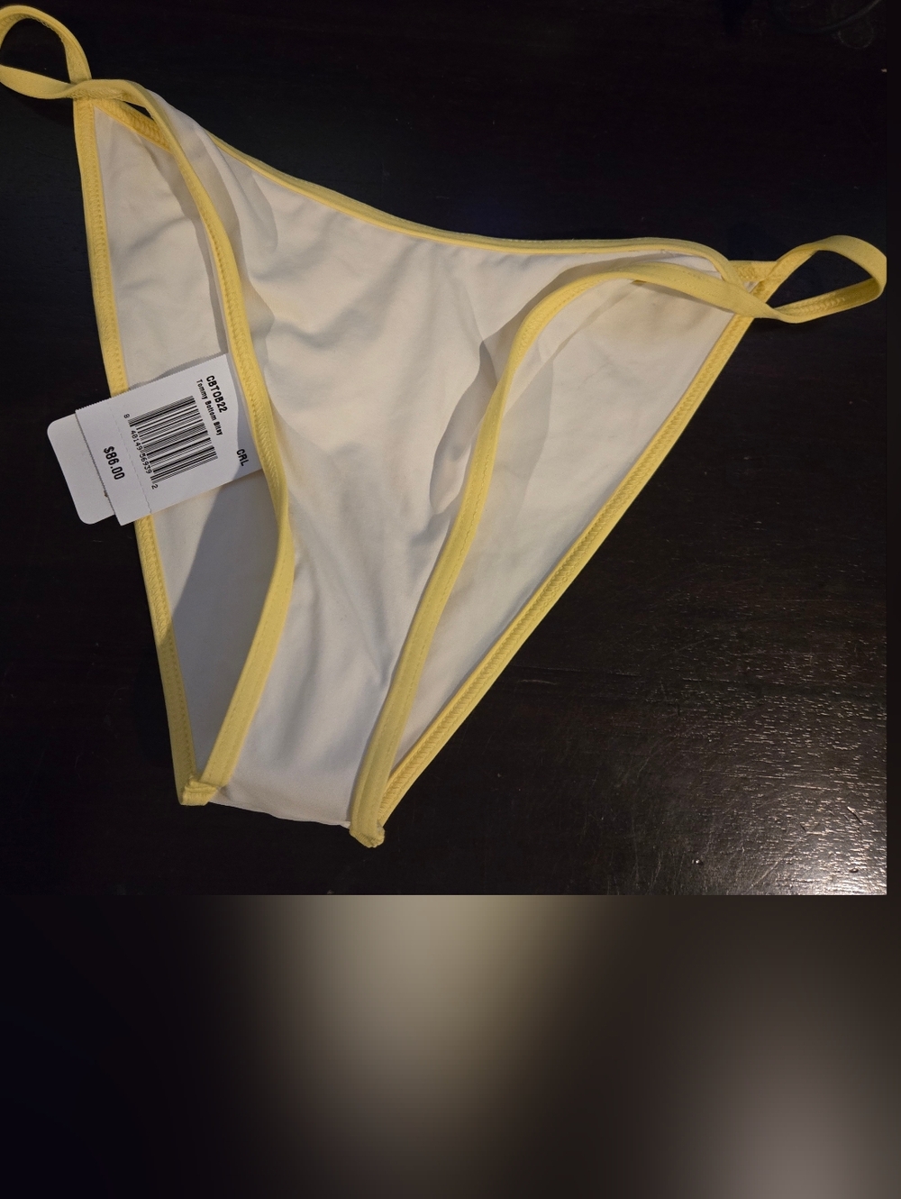 ⛵️👙☀️ NWT l*space White Bikini Bottom with Yellow Trim- *read